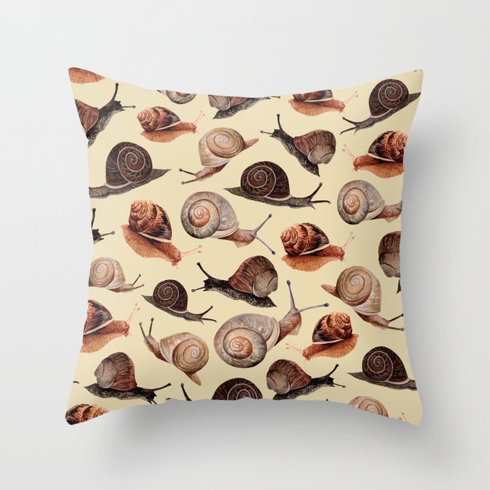 A Slew Of Snails Throw Pillow