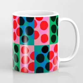 Abstract Modern Psychedelic Dots Hot Pink Mug