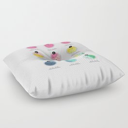 Zodiac Charts | Bright Brand Colors Floor Pillow