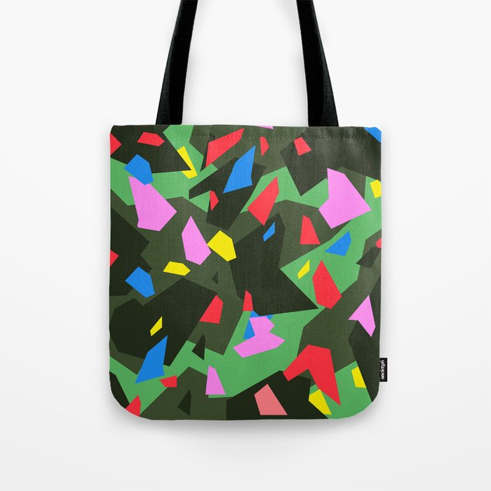 Green\Red\Blue\Black\Grey\Pink Geometric camo Tote Bag
