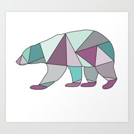 Mint Chip Polar Bear Art Print