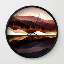 Rose Mountain Reflection Wall Clock