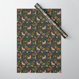 Holiday Jumping Deer Wrapping Paper