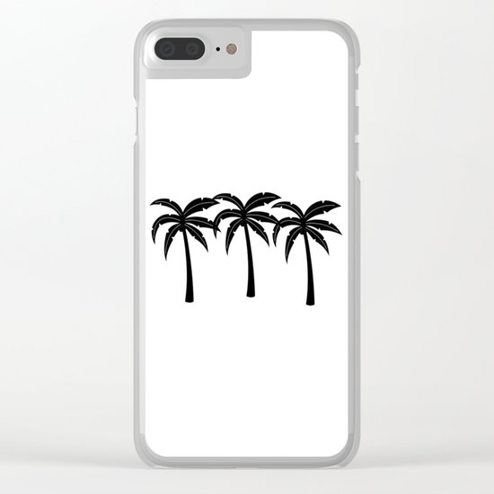 Tropical Palm Trees Clear iPhone Case