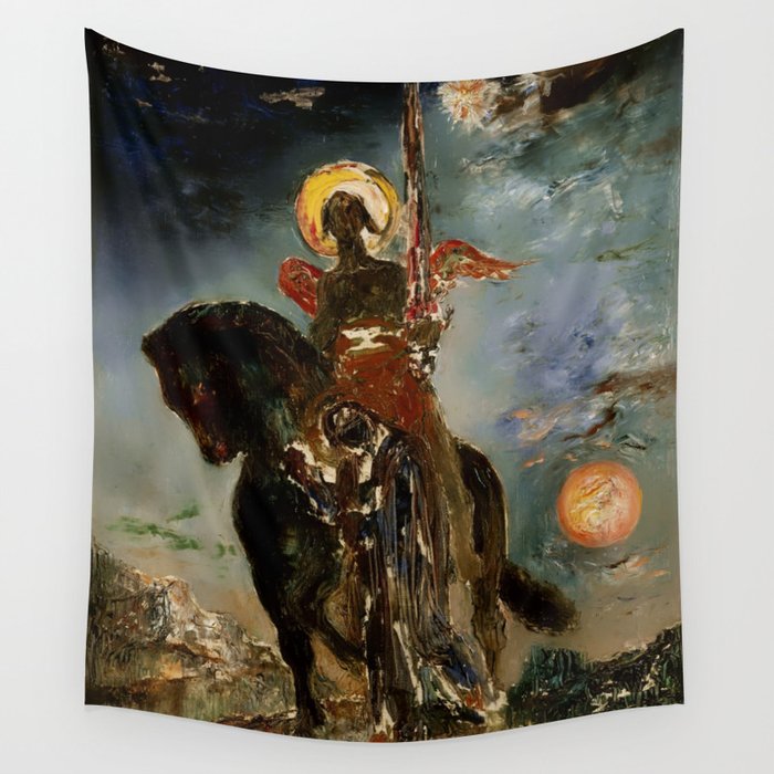 “The Angel of Death” by Gustave Moreau Wall Tapestry