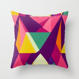 90s Colorful Abstract 7 Throw Pillow