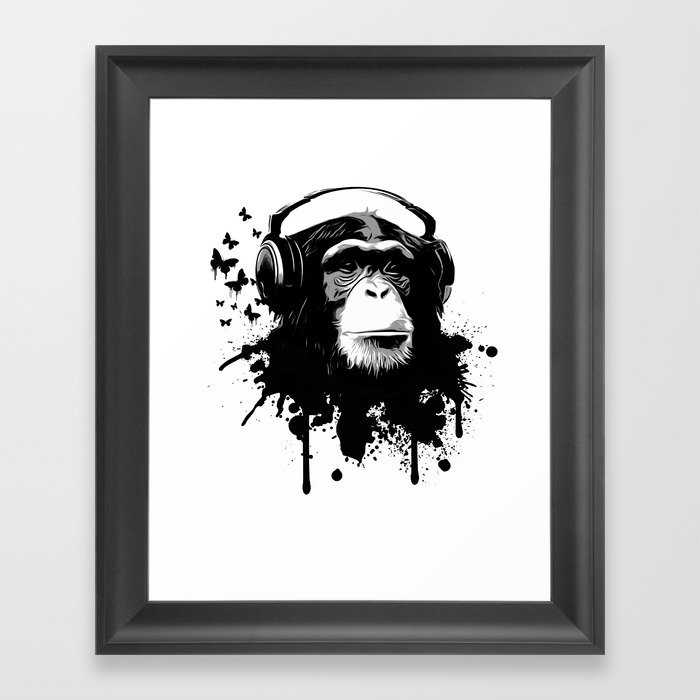 Monkey Business - White Framed Art Print