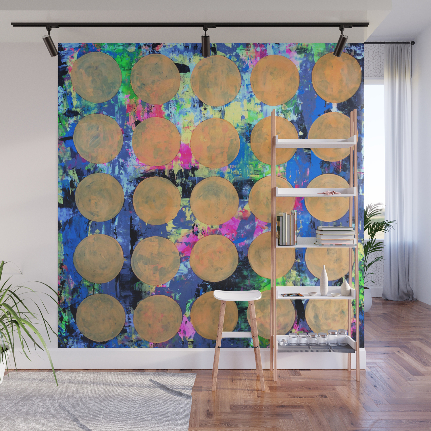 Bubble Wrap Abstract Pop Painting By Robert Erod Huge Colorful Art