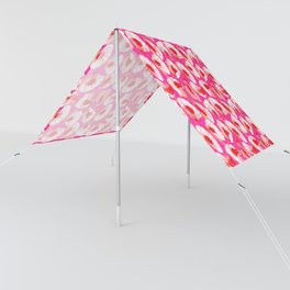 Preppy Room Decor - Pink Red Windy Petals Repeat Pattern Sun Shade