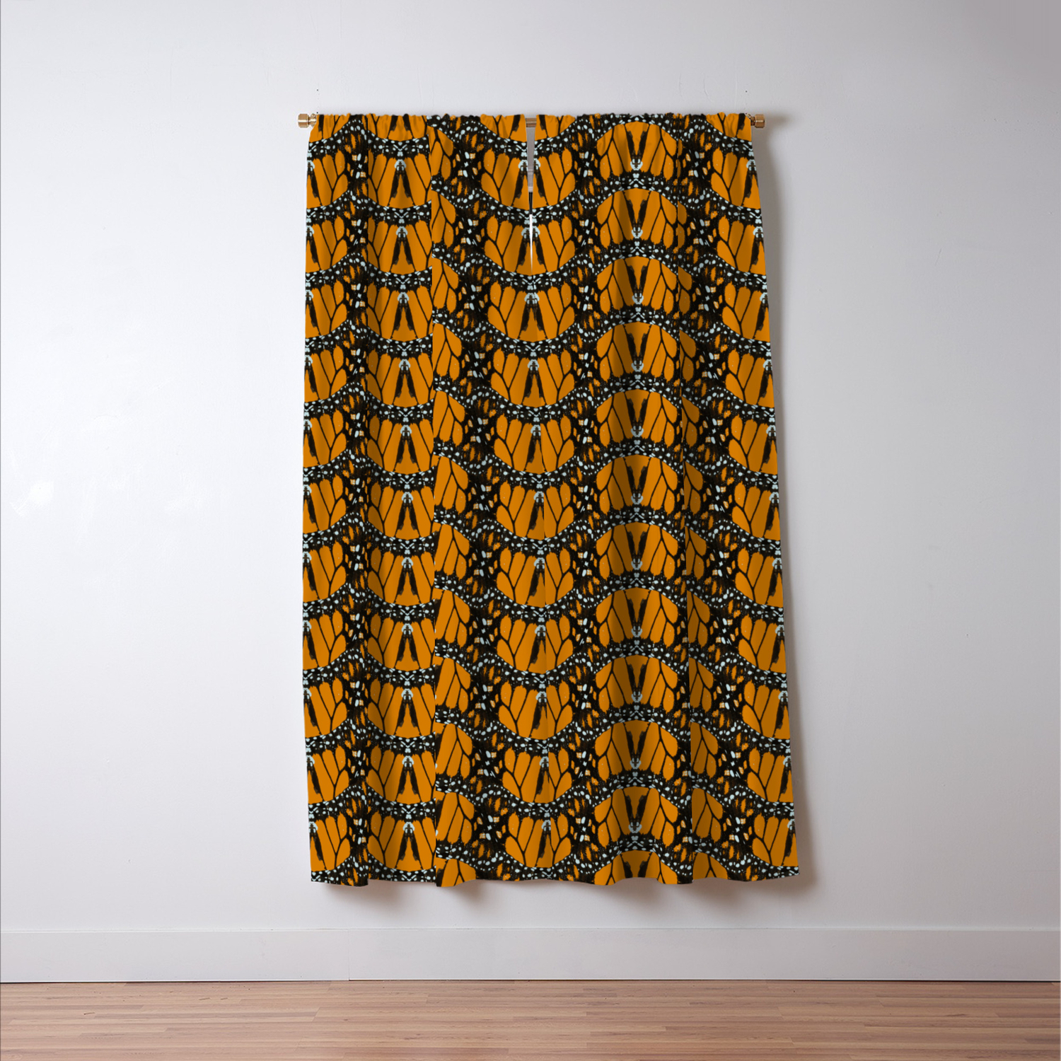 Monarch Butterfly Wings Abstract Patterned Print Blackout Curtain By Betweentheblossoms Society6