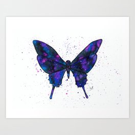 Galaxy Butterfly Art Print