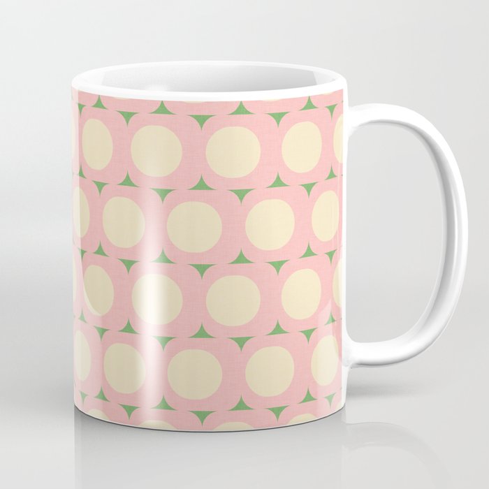 Dots and Triangles Pink  #midcenturymodern Coffee Mug