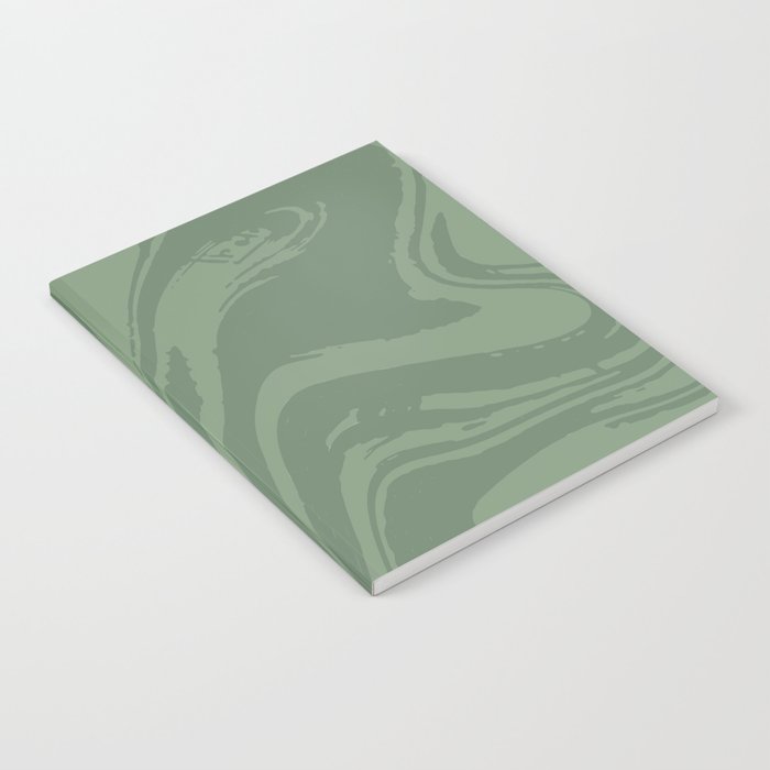 Abstract Swirl Marble (sage green) Notebook