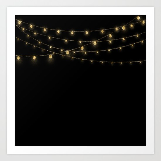 Gold rich Glitter Chain- Treasure Sparkle Art Print