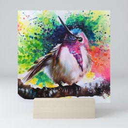 Costa S Hummingbird Acrylic Painting Mini Art Print By