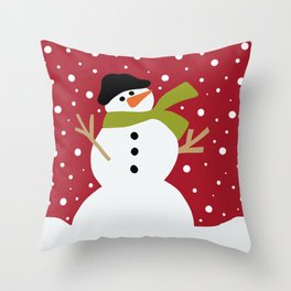 Cute snowman Throw Pillow