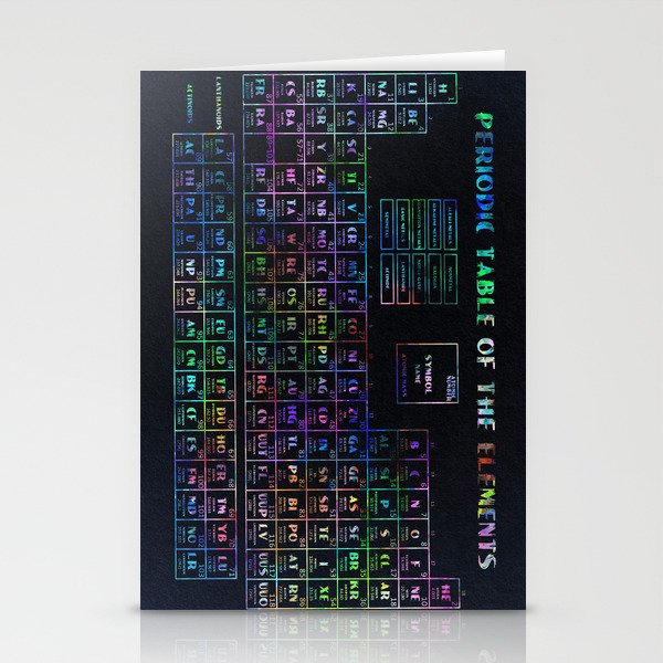 periodic table of elements Stationery Cards