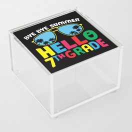 Bye Bye Summer Hello 7th Grade Acrylic Box