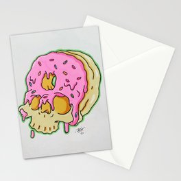 skull donut Stationery Cards