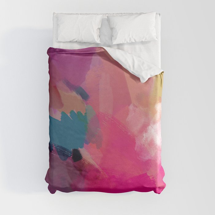 PINK abstract landscape Duvet Cover