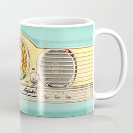 Blue teal Classic Old vintage Radio Mug