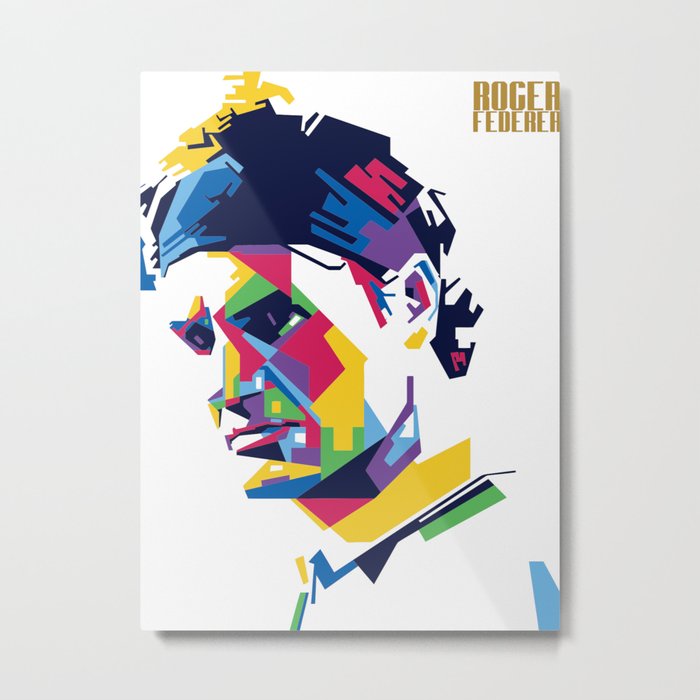 RF Roger Federer Tennis Metal Print