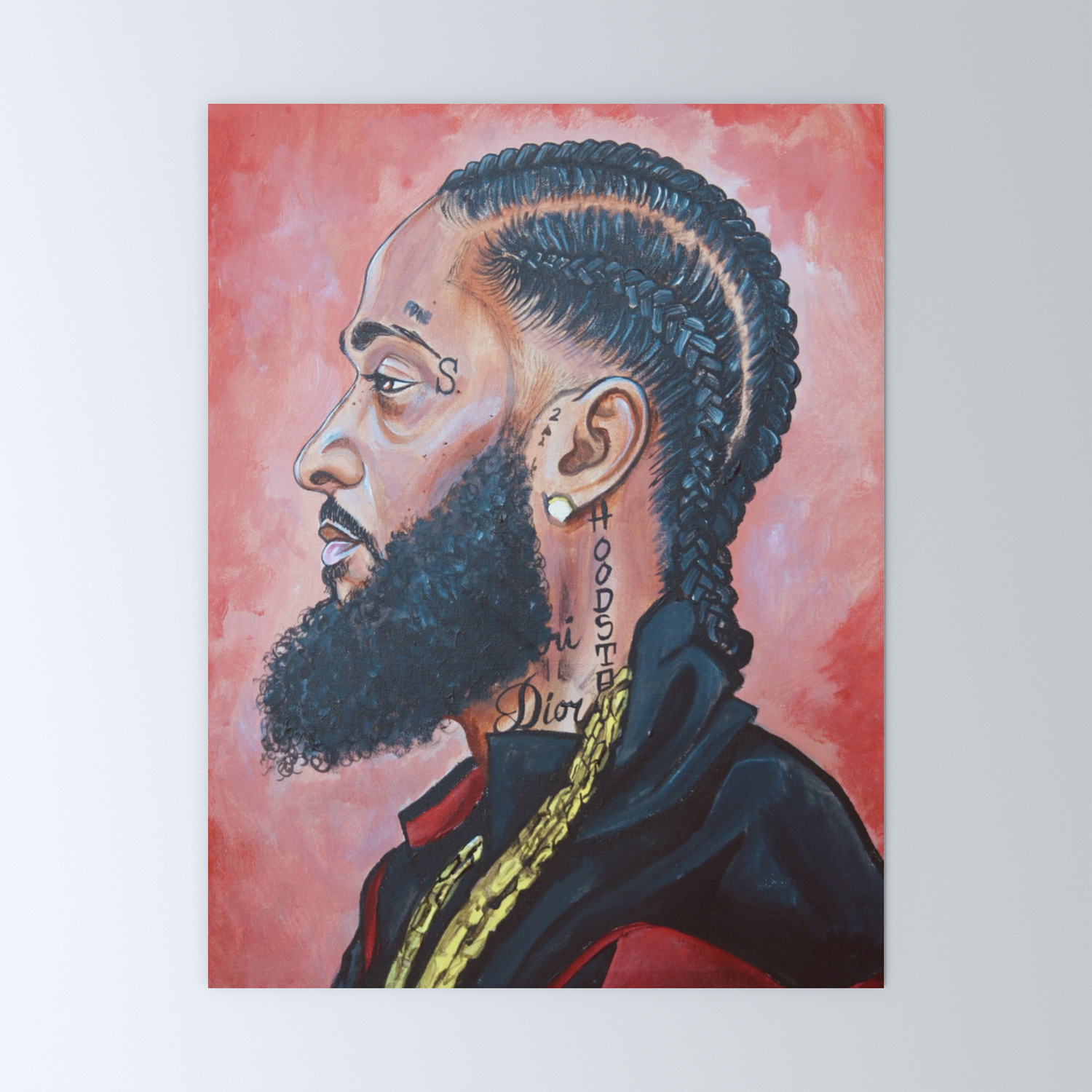 Nipsey Hussle Icon Mini Art Print By Aaronmaybin Society6
