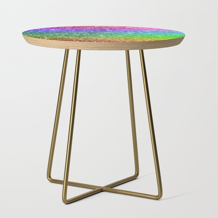 Rainbow Glitter Side Table