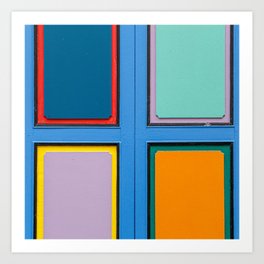 Blue shutter Art Print