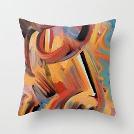 Sacred Fire Dream Abstract Art by Emmanuel Signorino Throw Pillow
