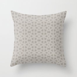 Kisho Shibo: Warm Grey + White Throw Pillow