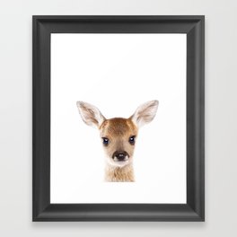Baby Deer, Woodland Animals, Kids Art, Baby Animals Art Print By Synplus Framed Art Print