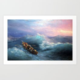 Shipwreck by Ivan Aivazovsky Art Print