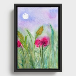 moonlit meadow Framed Canvas