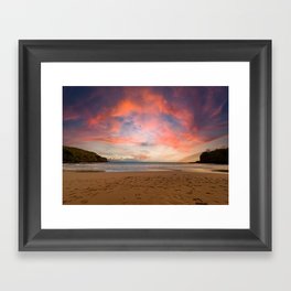 Sunset on the Beach Framed Art Print