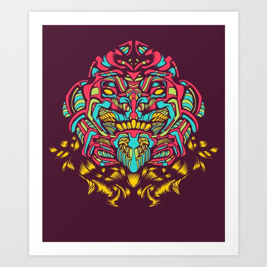 Mecha Viking Zombie Skull Trooper of Doom Art Print