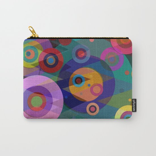 Abstract #507 Triangles & Circles Carry-All Pouch