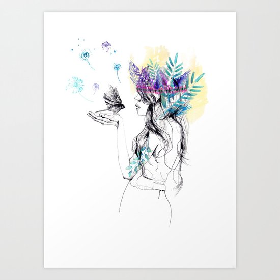 Nature Girl Art Print