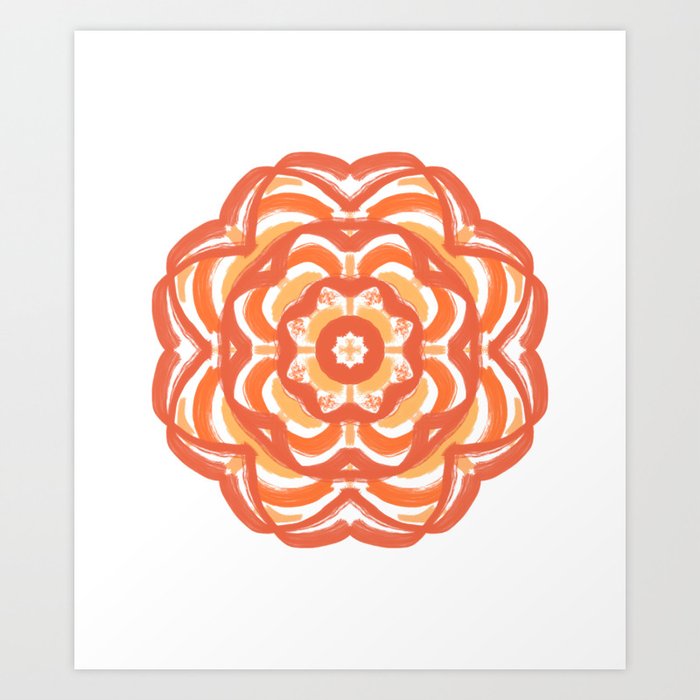 Flower Orange B Art Print