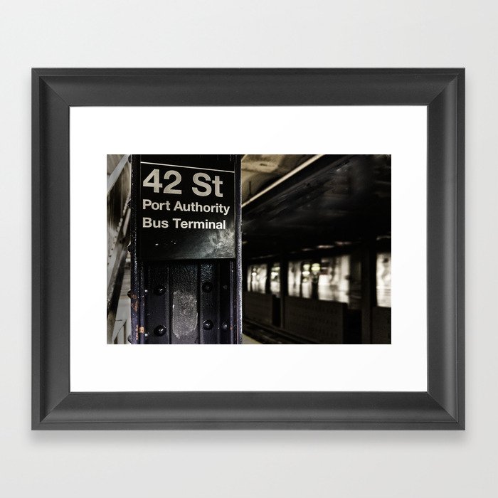 42nd street subway stop Framed Art Print