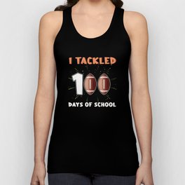 Days Of School 100th Day 100 Ball Tackle Football Unisex Tank Top