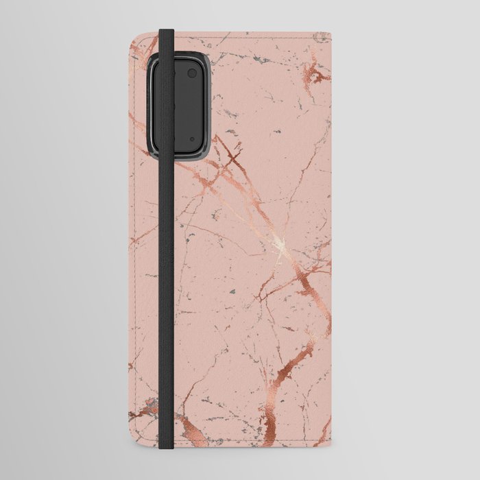 Rose Marble Texture Android Wallet Case