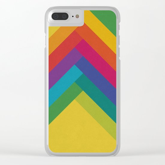 Bright Summer Lines Clear iPhone Case