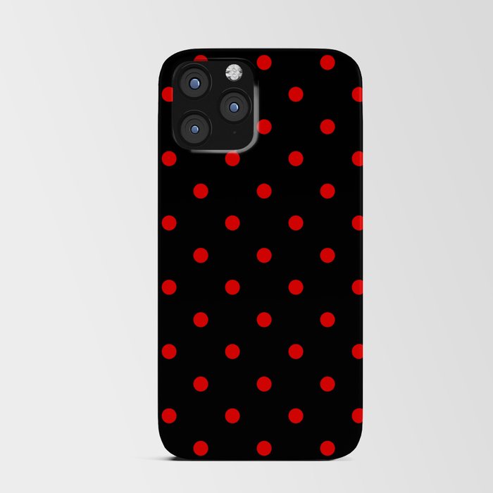Purely Red - polka 7 iPhone Card Case