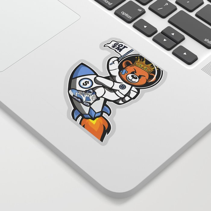 Astronaut Bear Sticker