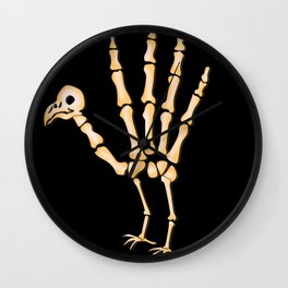 Bone TurkeyHand skeleton Wall Clock