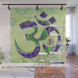  Beautiful Green And Purple Om 9 - Sharon Cummings Wall Mural