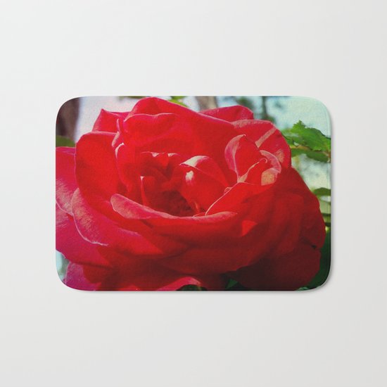 Red rose Bath Mat