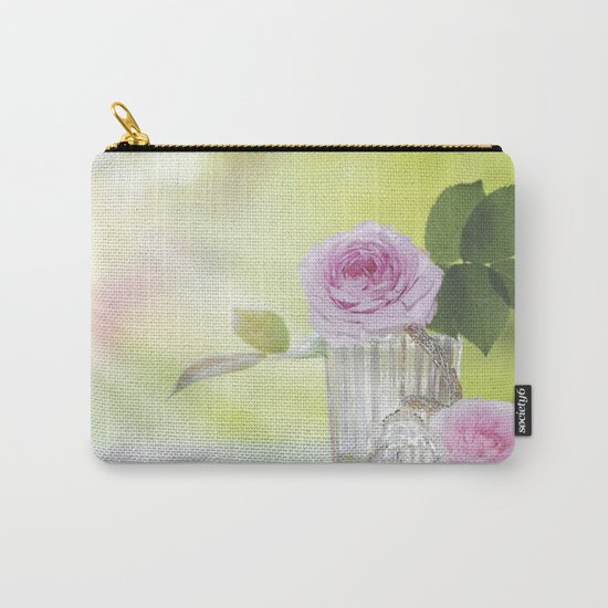 Rose love - Floral Roses Vintage Stilllife - Flowers Carry-All Pouch
