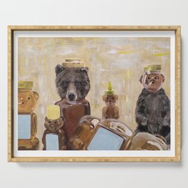 honey bears original painting Serving Tray